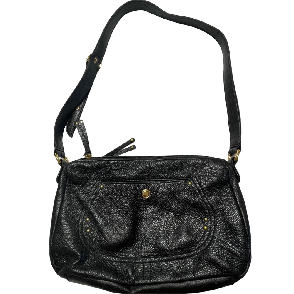 Stone & Co Leather Crossbody Purse Bag Black Soft Adjustable Strap 11x7x3"